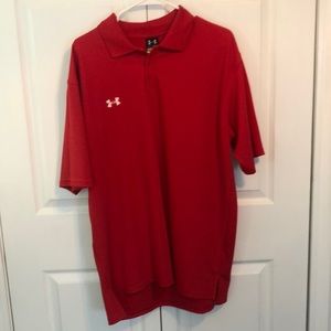 Under Armour Large Golf Polo Red